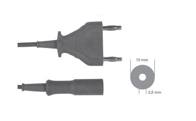 Kabel bipolarny laparoskopowy WOLF, wtyk 2-bolcowy, 29 mm, do aparatów EMED