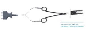 ThermoStapler®, kleszczyki do bipolarnego zamykania naczyń, proste, gładkie, dł. 16 cm, z kablem 3m, wtyk SDS (801-66S)