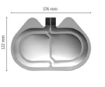 Elektroda neutralna jednorazowa EMEDSAFE dzielona, dla dorosłych i dzieci  176 mm x 122 mm (812-80h)