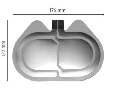 Elektroda neutralna jednorazowa TWINSAFE dzielona, 176 mm x 122 mm