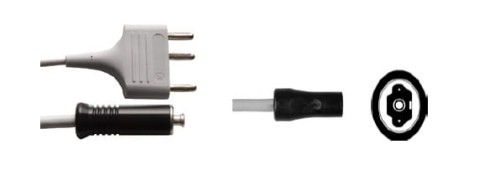 Uchwyt giętkiej elektordy argonowej z dwoma przyciskami, wtyk 3-bolcowy, LuerLock, 3,5 m, złącze nowego typu (płaskie)