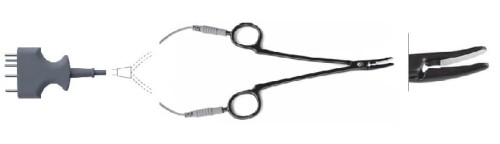 SDS ThermoStapler®, kleszczyki do bipolarnego zamykania naczyń, zagięte, gładkie, dł.16 cm, z kablem 3m, wtyk SDS.jpg