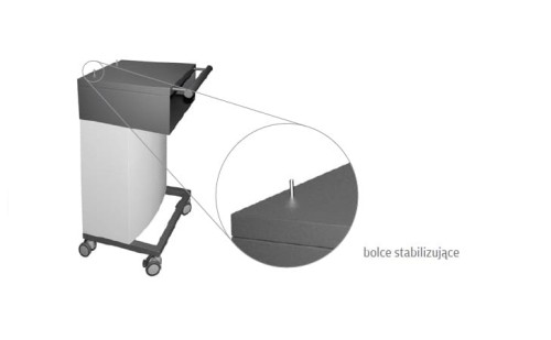 Wózek NewLine pod diatermie EMED, z półką, szafka na 2 butle argonowe (5 L/10 L)