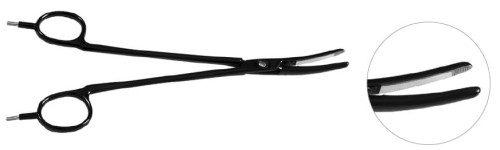 ThermoStapler® kleszczyki do bipolarnego zamykania naczyń, zagięte, ząbkowane długość 23 cm