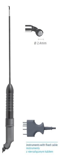 SDS Elektroda bipolarna do waporyzacji -Phazer, wypukła, zagięcie 70°, śr. kulki 2,4 mm, dł. 115mm, kabel SDS 3m.jpg