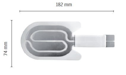 Elektroda neutralna jednorazowa noworodkowa dzielona, 182 mm x 74 mm